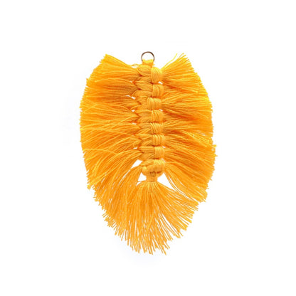 Braided Tassels Leaves Shape Pendant, 2-6 Pcs