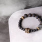 Lava Rock Stone and Pure Hand Processed Copper Beads Bracelet