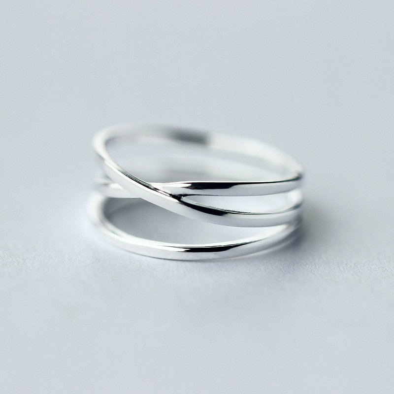 Simple Silver Cross Ring