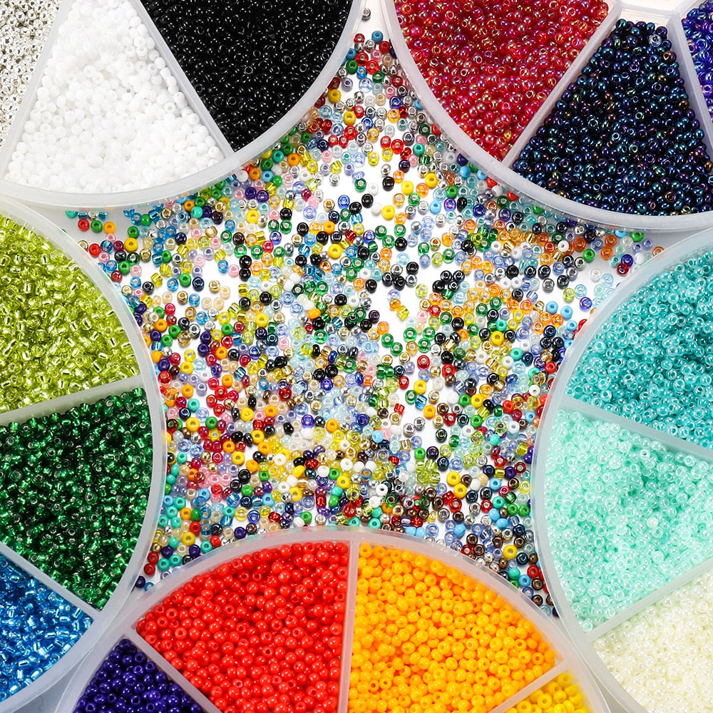 2mm Glass Seed Beads 6300pcs Set