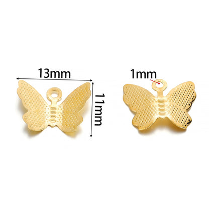 Metal Butterfly Connectors Charm, 100pcs