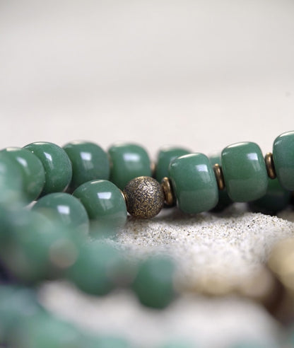 Bracelet à deux rangées de perles de graines de Bodhi naturelles