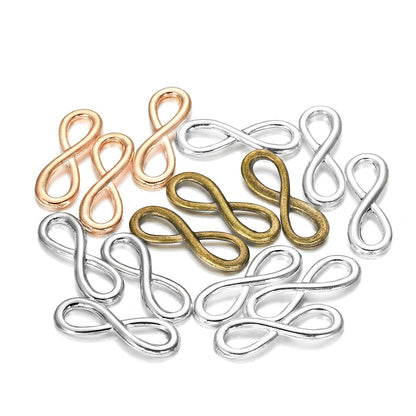 30Pcs 8x23mm Tibetan Infinity Link Symbol Pendants