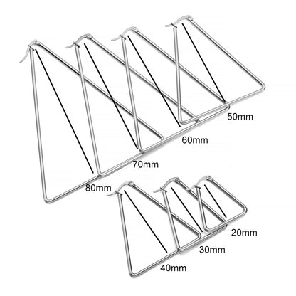 Goldene Edelstahlohrringe: Stern, Quadrat, Herz, 6 Stück