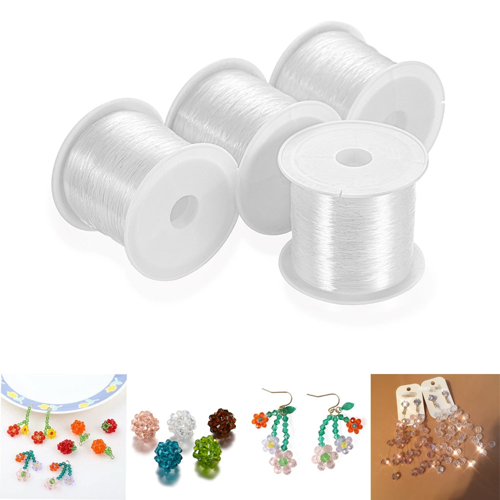 0.2-1mm Transparent Crystal Cord, Non-stretch, 1Pc