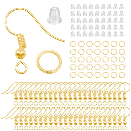 Set zur Herstellung von Ohrringen: Haken, Ringe und Verbindungen, 100–300 Stück