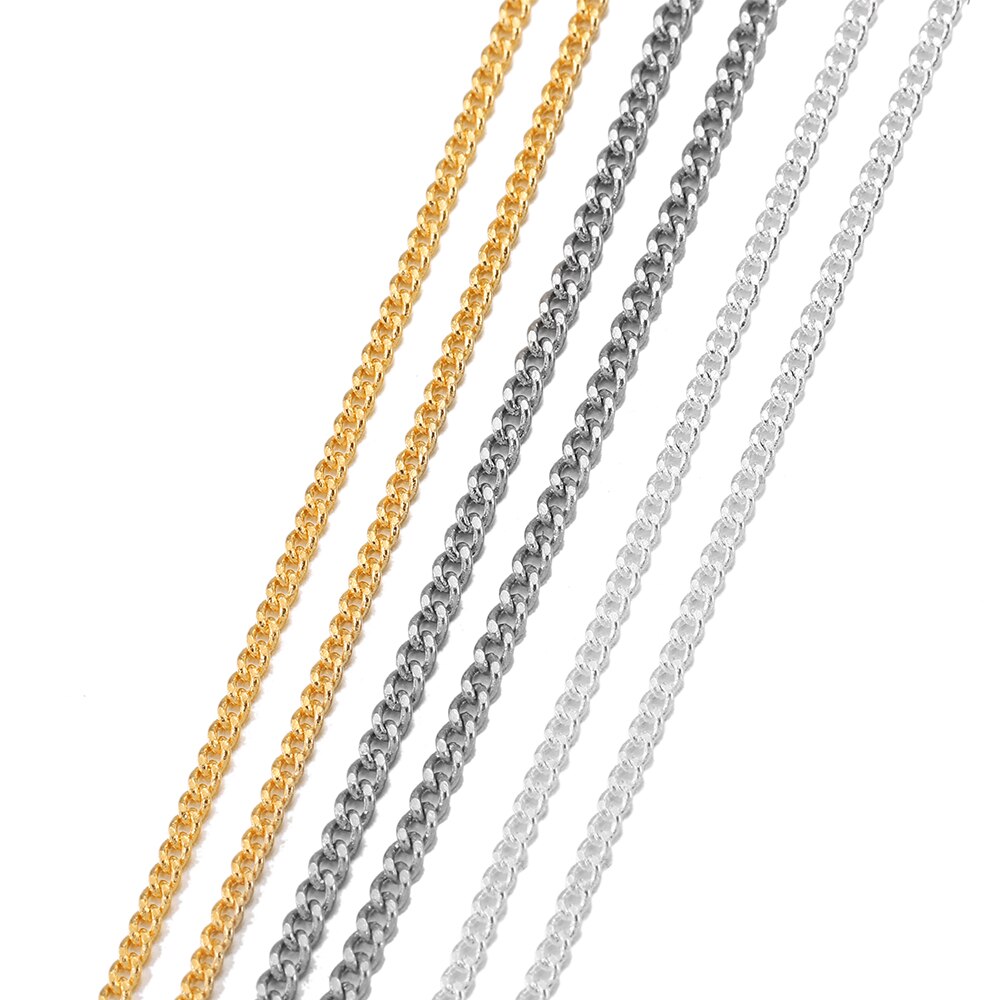45 cm lange Halskettenketten mit Karabinerverschluss, 12 Stück