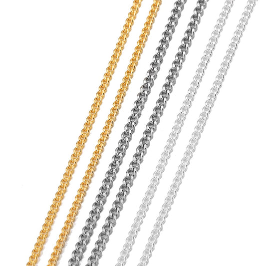 45 cm lange Halskettenketten mit Karabinerverschluss, 12 Stück