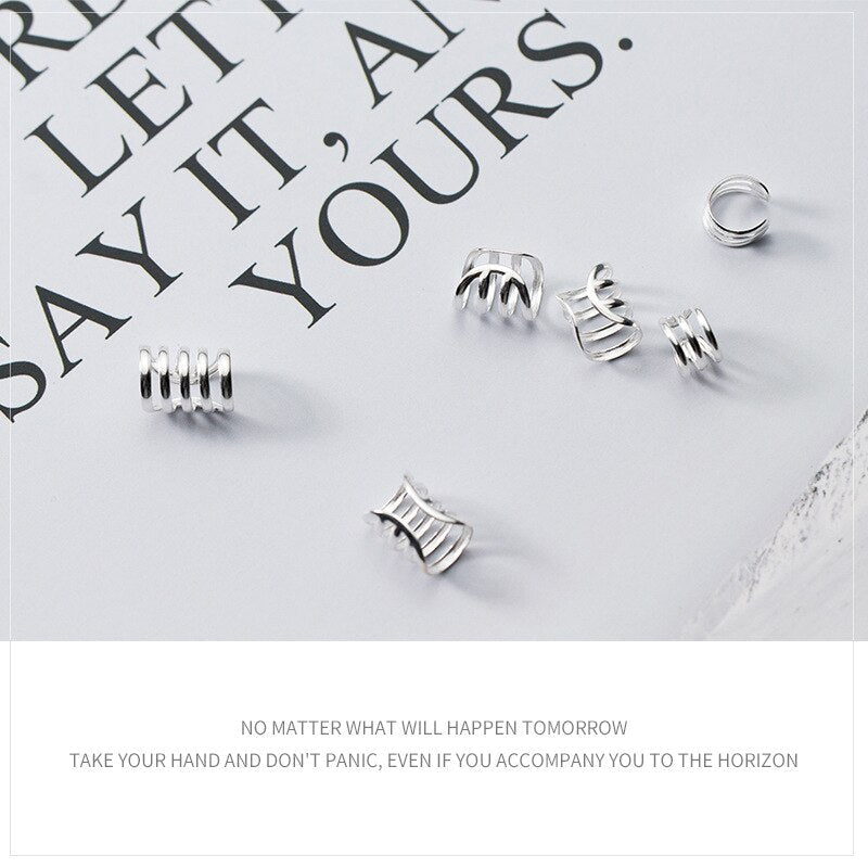 Minimalism Hollow out Clip Earrings