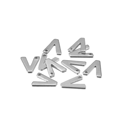 Stainless Steel A-Z Alphabet Letter Pendant, 50Pcs