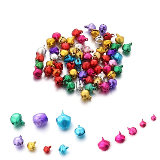 Jingle Bells, perles en vrac en aluminium, 20 à 150 pièces
