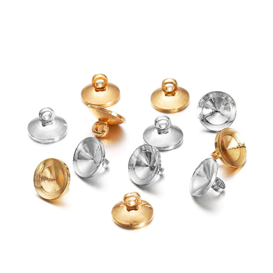 Bouchons de perles pendentif bouteille à souhait en cuivre, 50 pièces