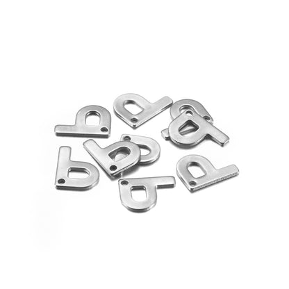 Stainless Steel A-Z Alphabet Letter Pendant, 50Pcs