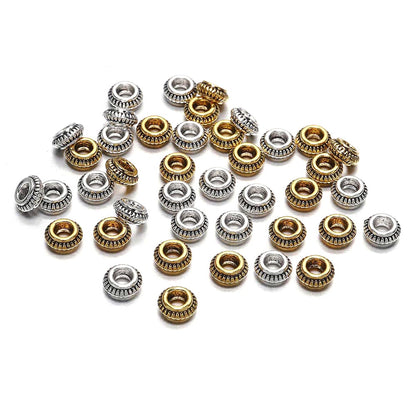 7mm Antique Spacer Beads, 50pcs