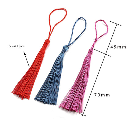 10-30Pcs 70mm Hanging Rope Silk Tassel Pendants