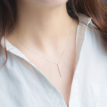 Geometric Long Stick Pendant Necklace