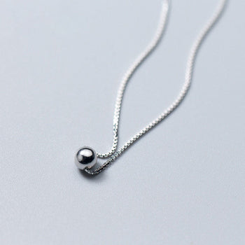 Tiny Simple Bead Pendant Necklace
