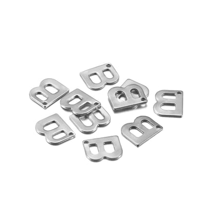 Stainless Steel A-Z Alphabet Letter Pendant, 50Pcs