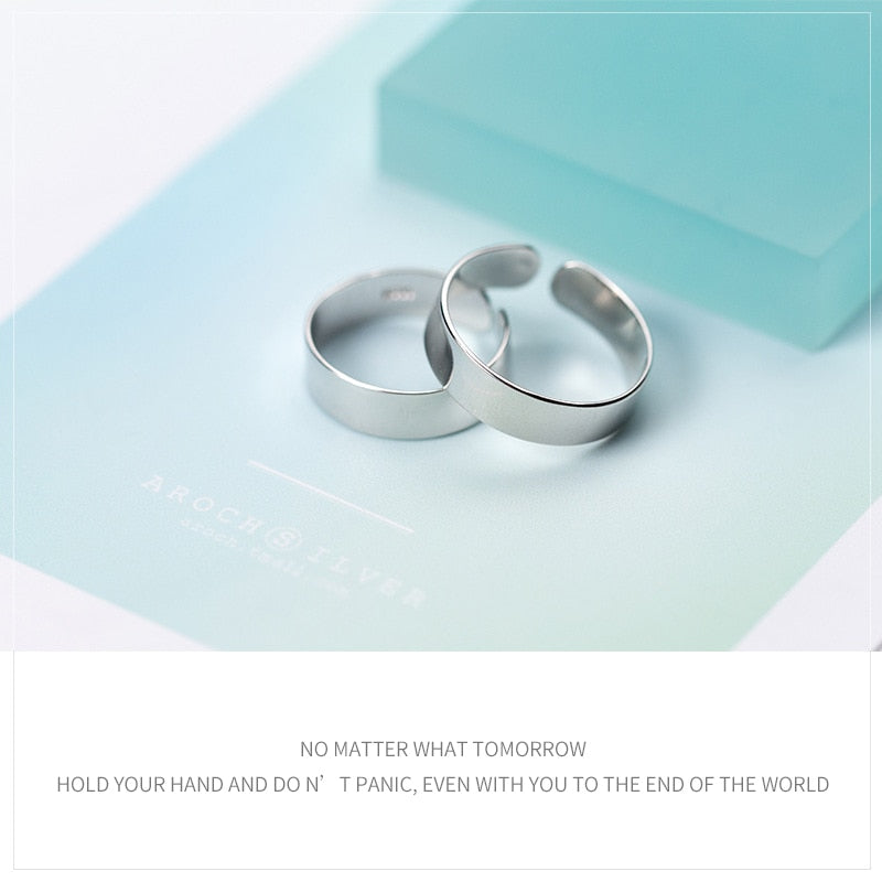 Minimalist Lovers Silver Ring
