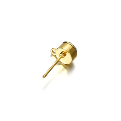 Klare Strass-Ohrstecker, 4–6 mm, mit Öse, 50 Stück