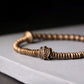Hammered Brass Copper Bead Bracelet