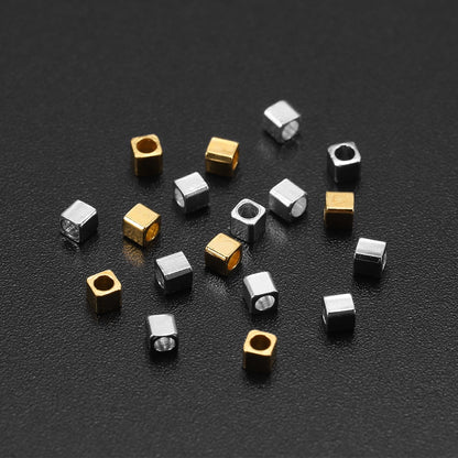 Cube Spacer Beads, 100pcs