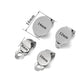 8-14mm Stainless Steel Round Flat Ear Clip Base, 10pcs