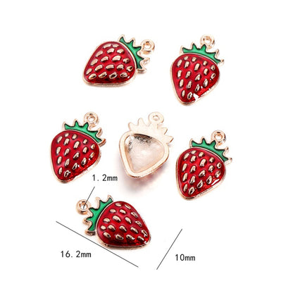 Small Fruit Shape Pendants, 10pcs