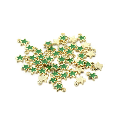 Metal Mini Stars Pendant, 50Pcs