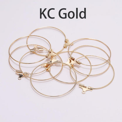 25-40mm Hanging Big Circle Ear Hoops, 30pcs