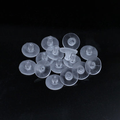 Silicone Rubber Earring Backs, 100Pcs