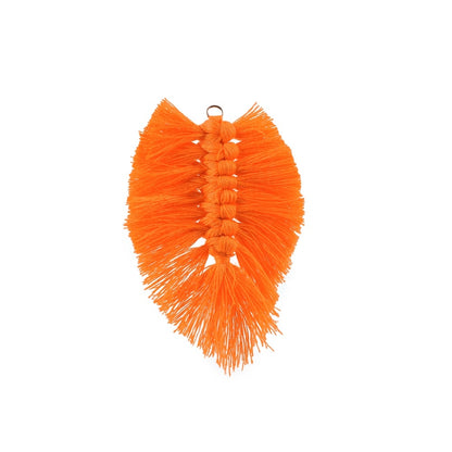 Braided Tassels Leaves Shape Pendant, 2-6 Pcs