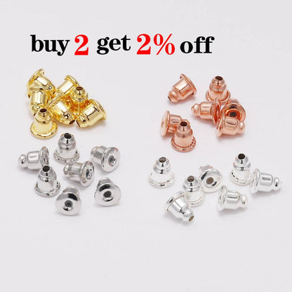 Earring Studs Backs, 50-200pcs