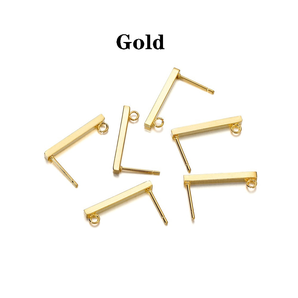 T-Type Stainless Steel Earring Stud Backs, 20pcs