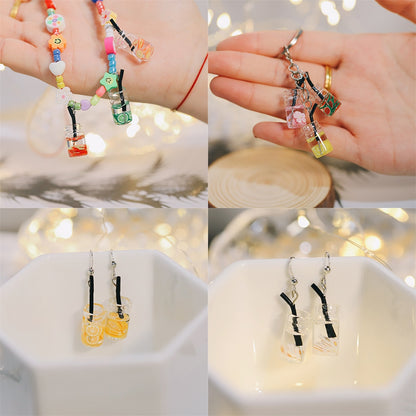 Fruit in Bottle Charm Pendant, 10pcs