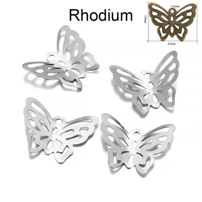 Metal Butterfly Connectors Charm, 100pcs