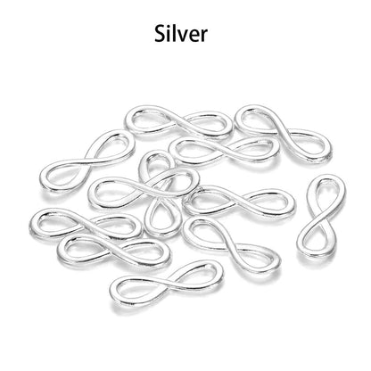 30Pcs 8x23mm Tibetan Infinity Link Symbol Pendants