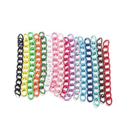 Chaîne d'extension de collier colorée de 5 cm, lot de 30 à 100 pièces