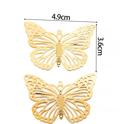 Butterfly Filigree Wraps Pendant Charms, 20-30Pcs