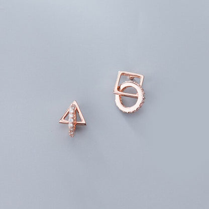 Square Triangle Asymmetry Drop Earring