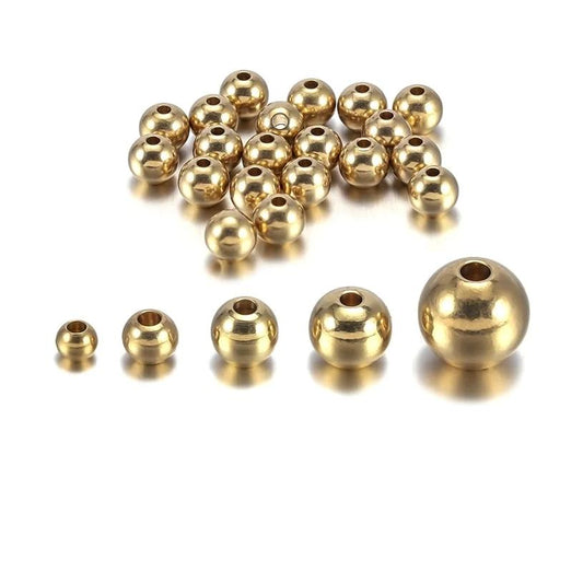 Perles d'espacement rondes 3-8 mm, 15-100 pièces
