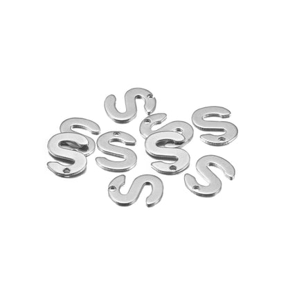 Stainless Steel A-Z Alphabet Letter Pendant, 50Pcs