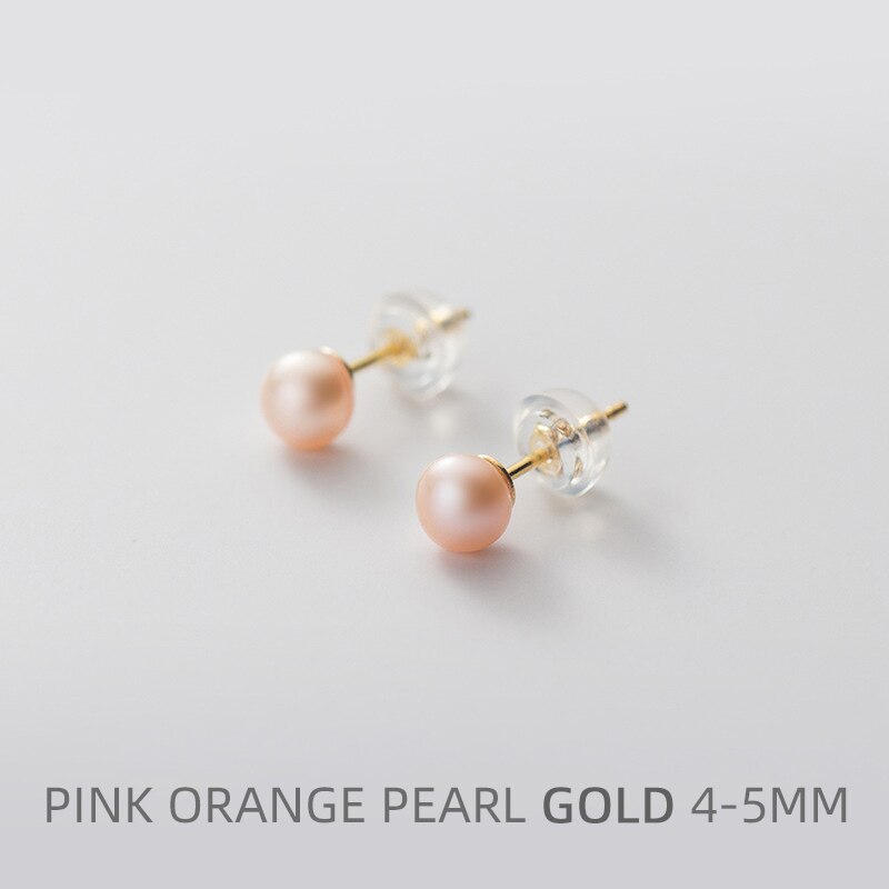 Multi-Color Natural Pearl Stud Earring
