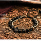 Natural Obsidian Man Bracelet, Knight Vikings Charm