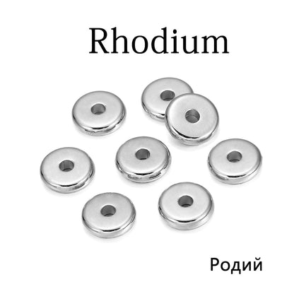 150 perles rondes plates en plastique CCB, trou de 2 mm.