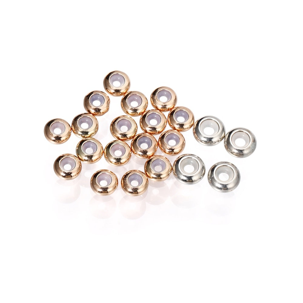 10 Stück abgeflachte CCB-Perlen aus Epoxidharz mit Silikon