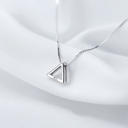 Geometric Triangle Mini Pendant Necklace