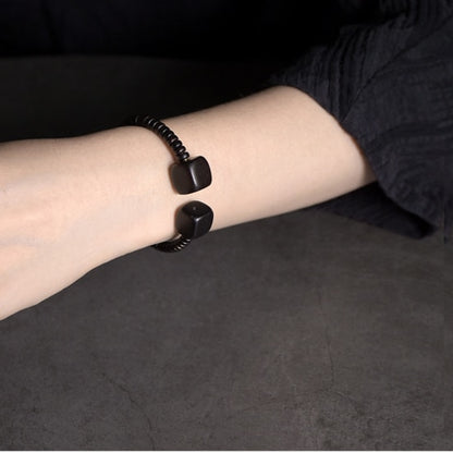 Ebony Black Wood Cuff Bracelet