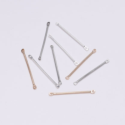 15-40mm Double Cylinder Bar Earrings, 50pcs