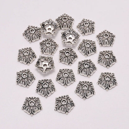 12mm Antique Star Flower Bead Caps, 20pcs